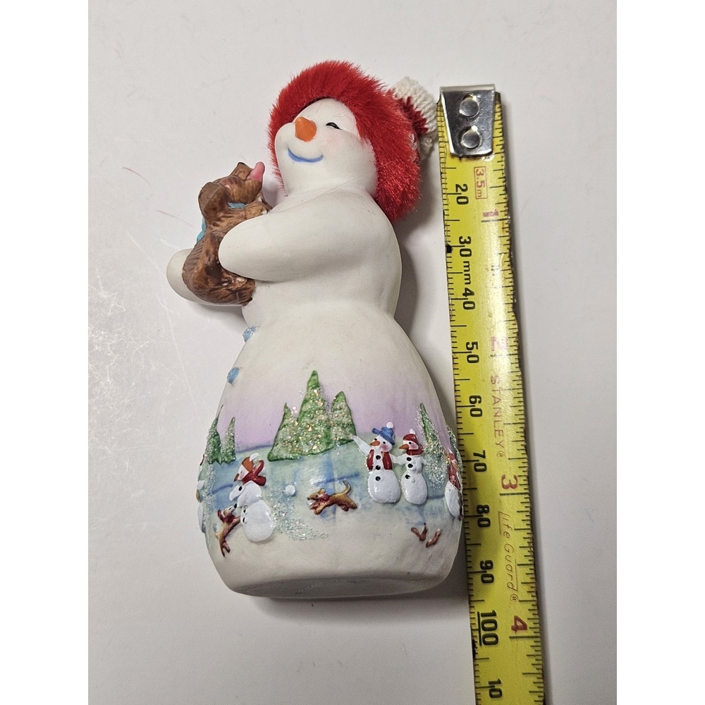 2022 Hallmark Keepsake Ornament Snowtop Lodge Special Edition Snowman Puppy Dog - Picture 8 of 10